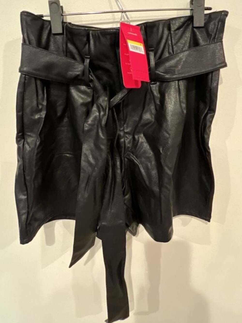 Commando Faux Leather Paperbag Short